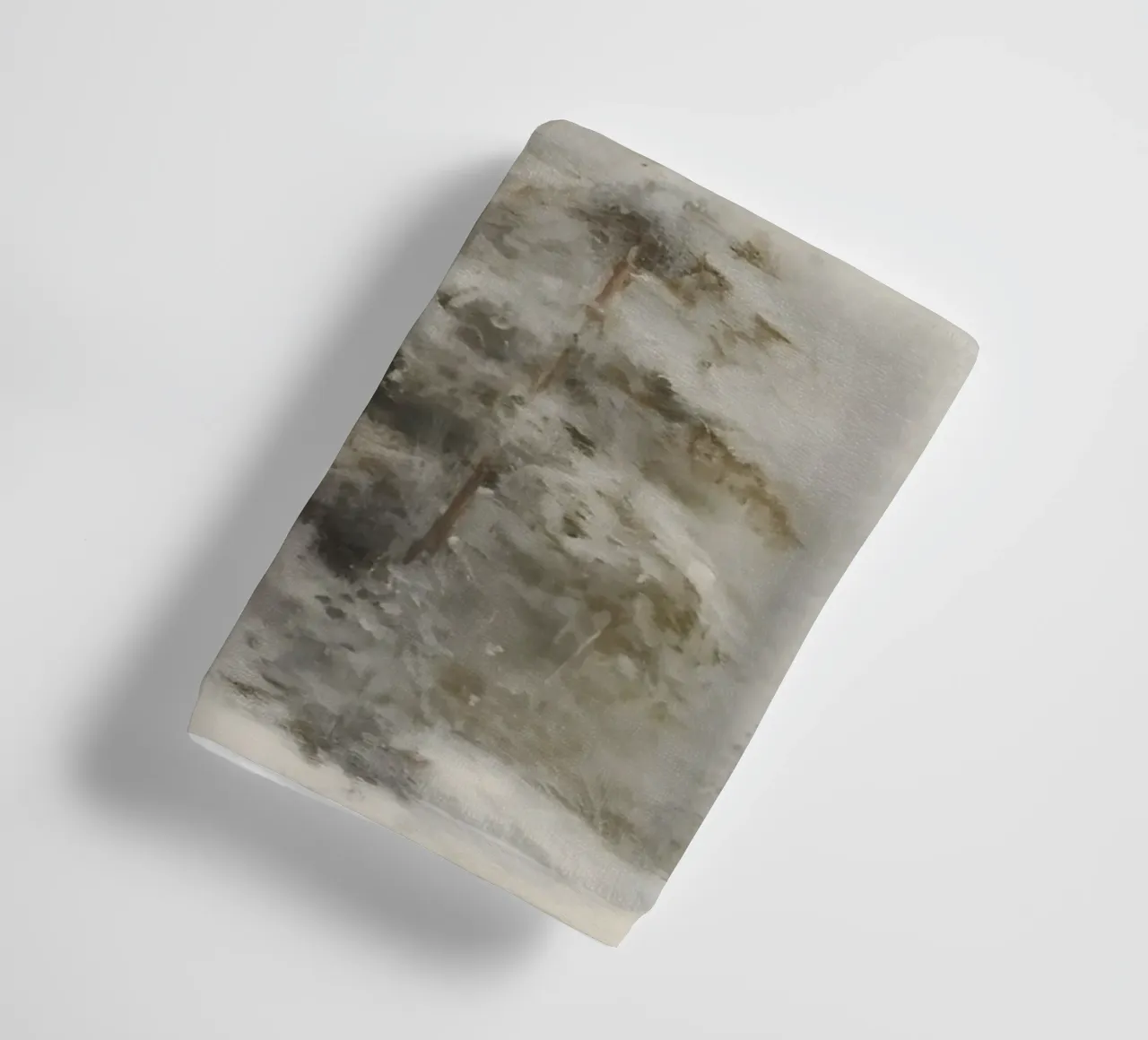 Winter forest - Snow-covered fir trees in the fog towel by Studio Vibe