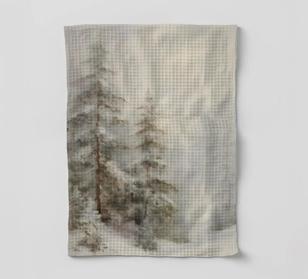 Forêt d'hiver - Sapins enneigés dans le brouillard torchon de Studio Vibe