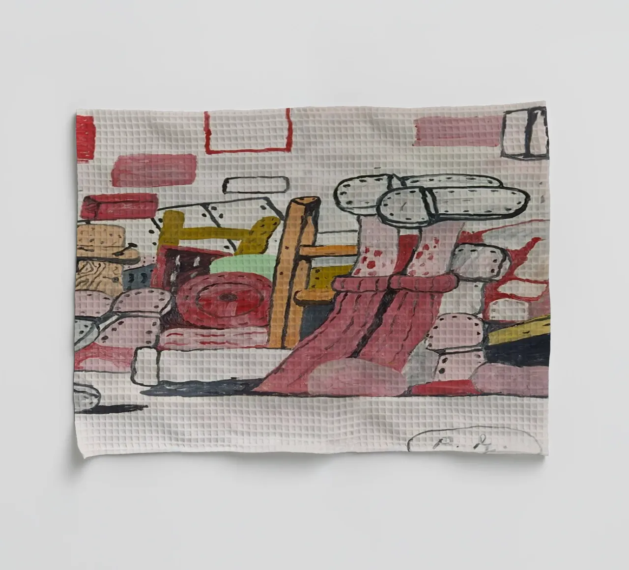 Cantina Philip Guston canovaccio da cucina da Riley Art Studio