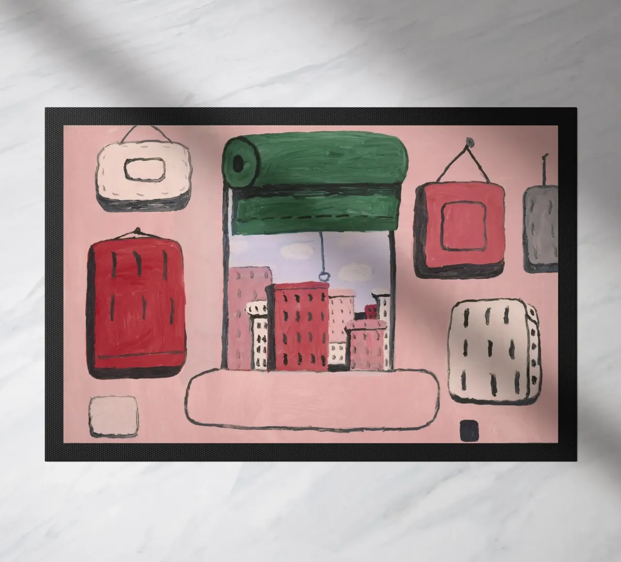Philip Guston Open Window doormat by Riley Art Studio