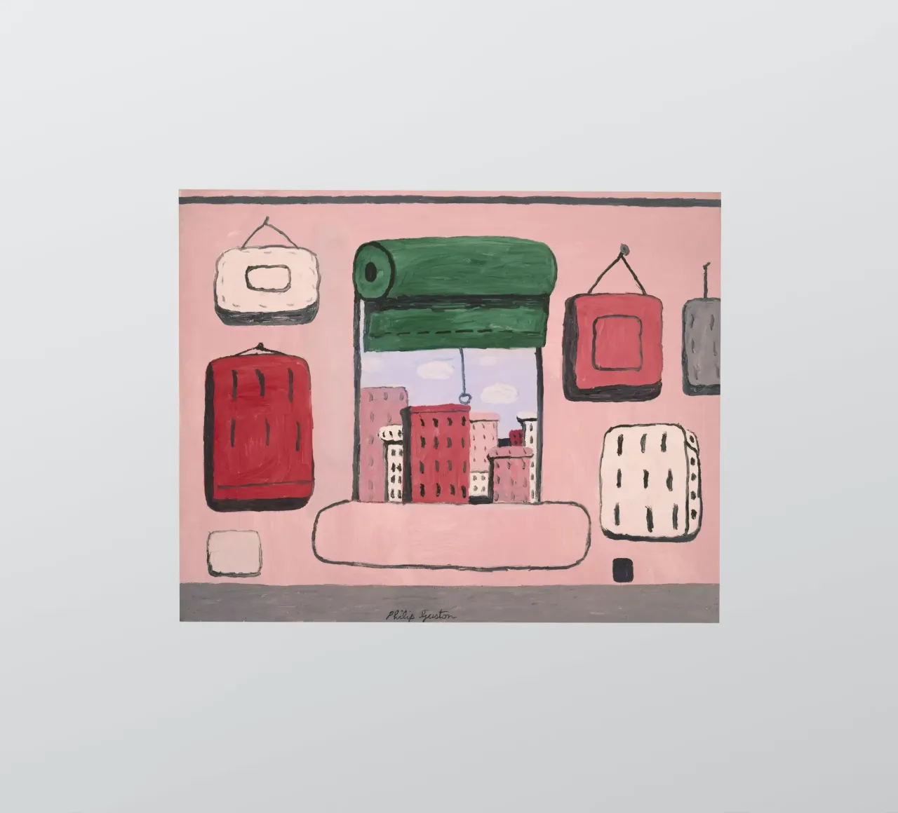Philip Guston Open Window Sticker von Riley Art Studio