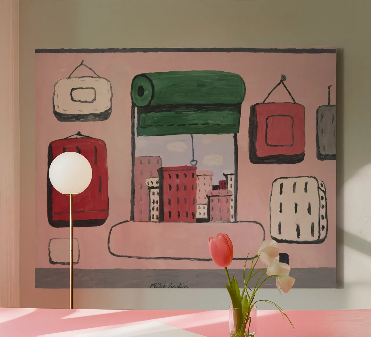 Philip Guston Open Window Leinwand von Riley Art Studio