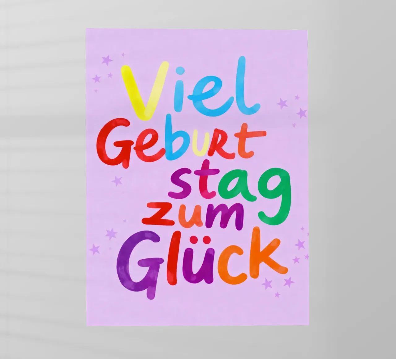 Viel Geburtstag zum Glück Typography pellicola backlit da Attaboy Dsgn