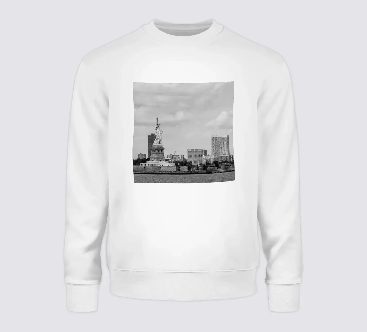 Statua dei liberti Stile B&N felpa da Carinaprint