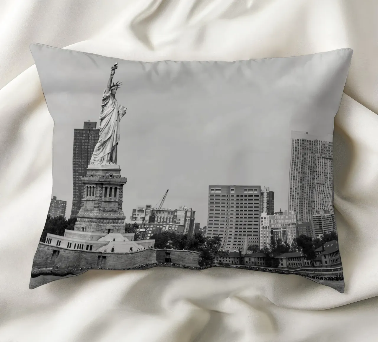Statua dei liberti Stile B&N cuscino da Carinaprint