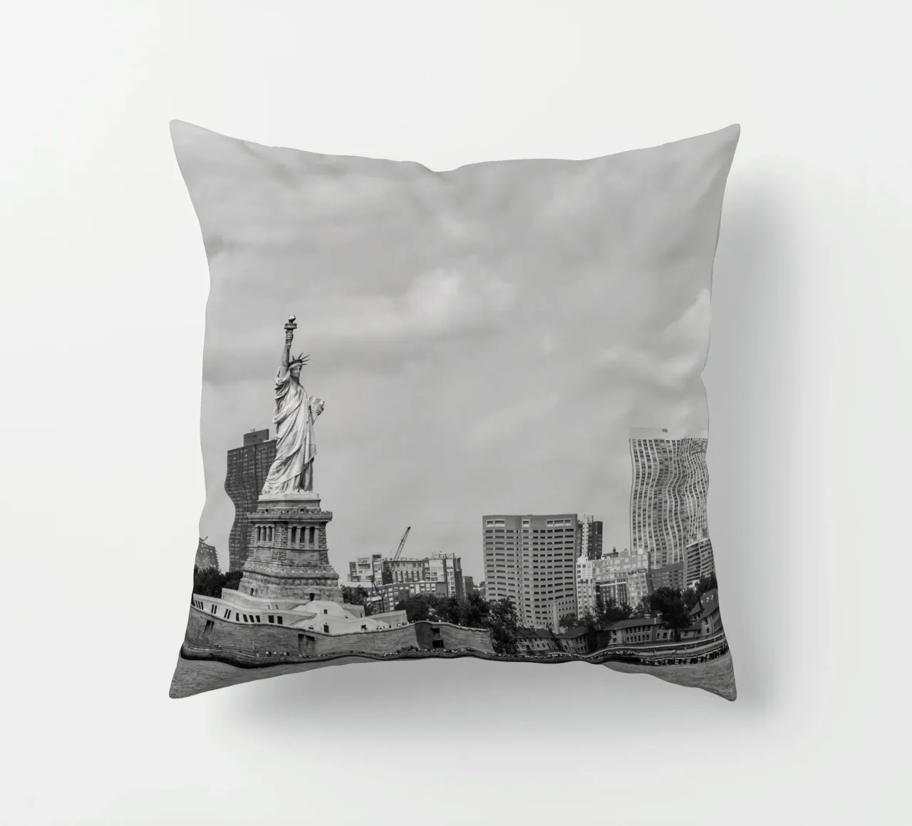Statua dei liberti Stile B&N cuscino da Carinaprint