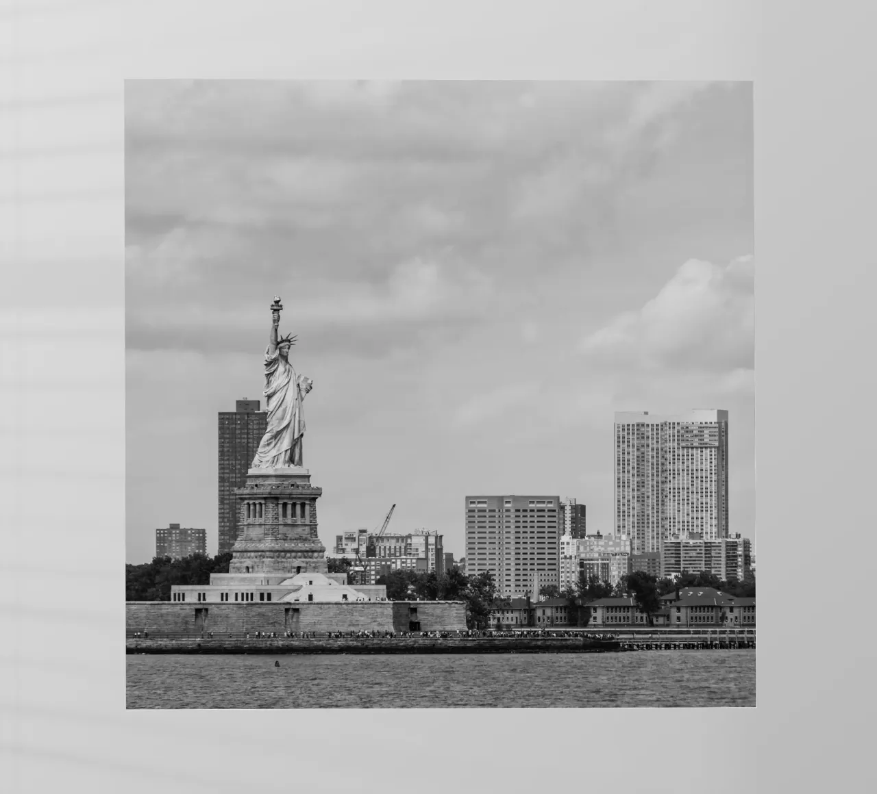Statua dei liberti Stile B&N pellicola backlit da Carinaprint