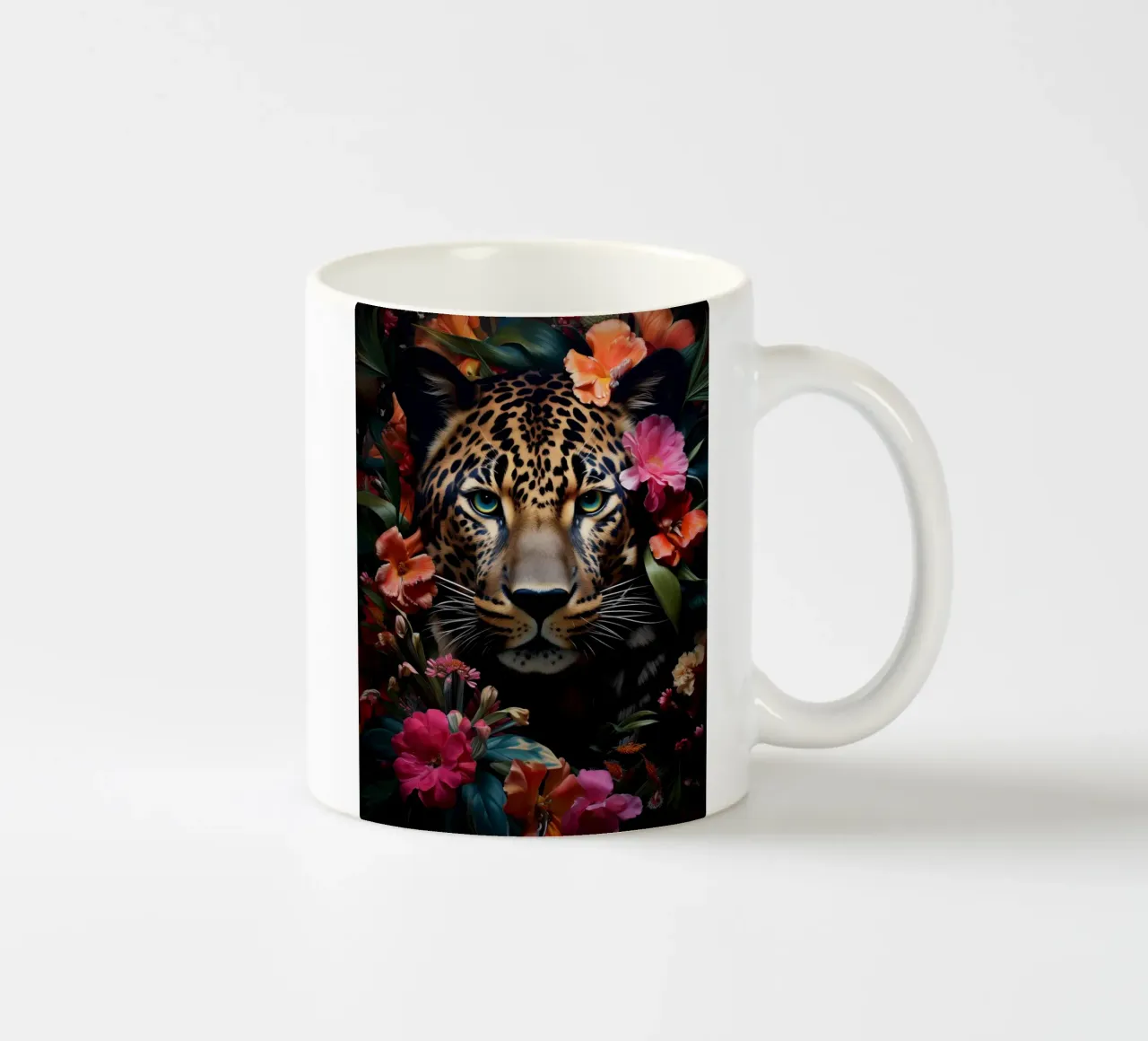 Leopard Flower ceramic mug by Mateo
