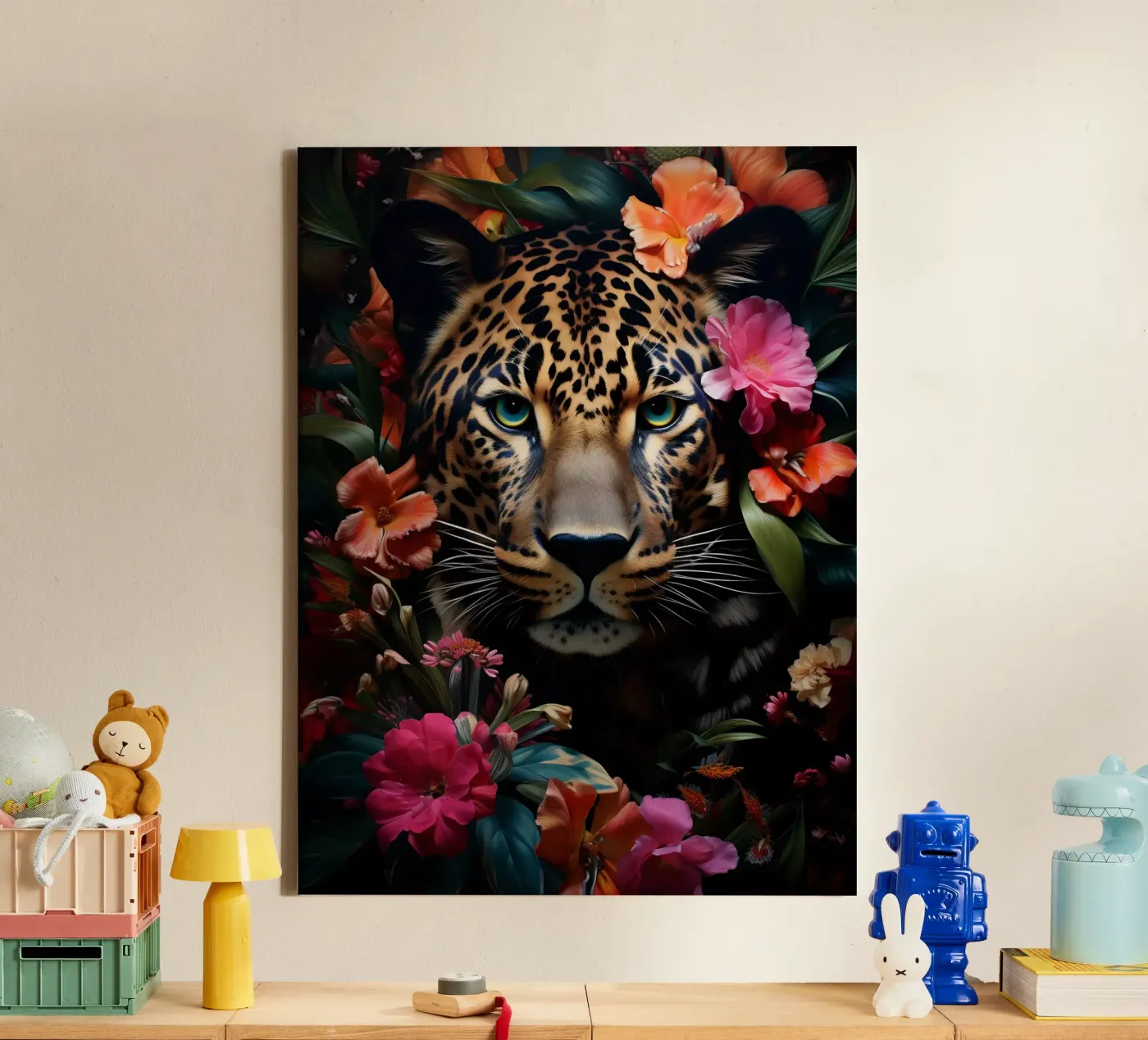 Leopard Flower canvas by Mateo