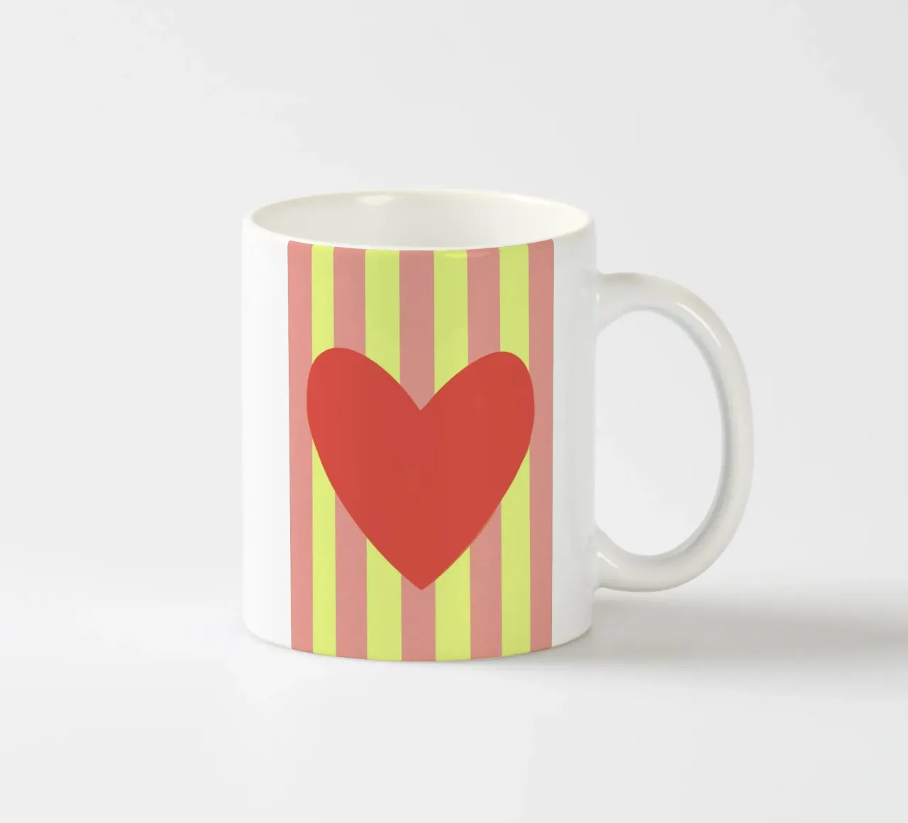Cuore rosso 02 tazza in ceramica da Art House