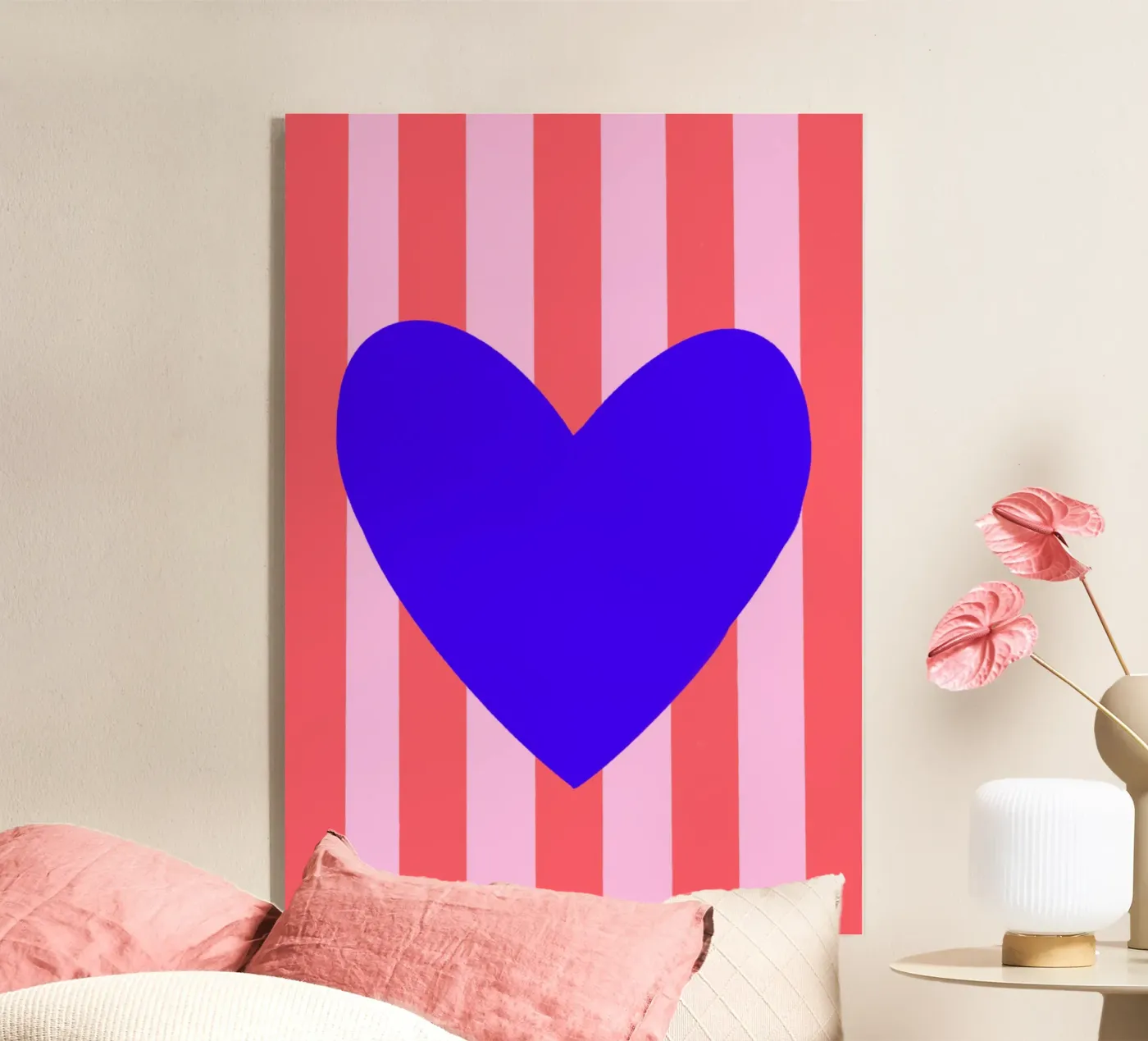 Blue heart acrylic glass by Art House