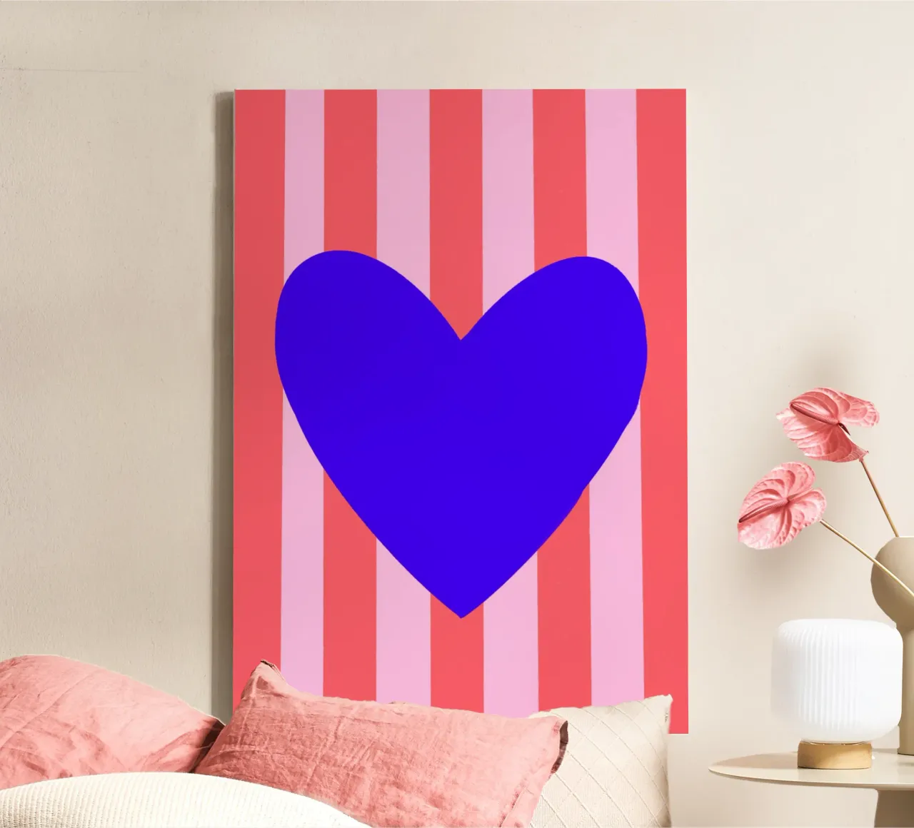 Cuore blu tela da Art House