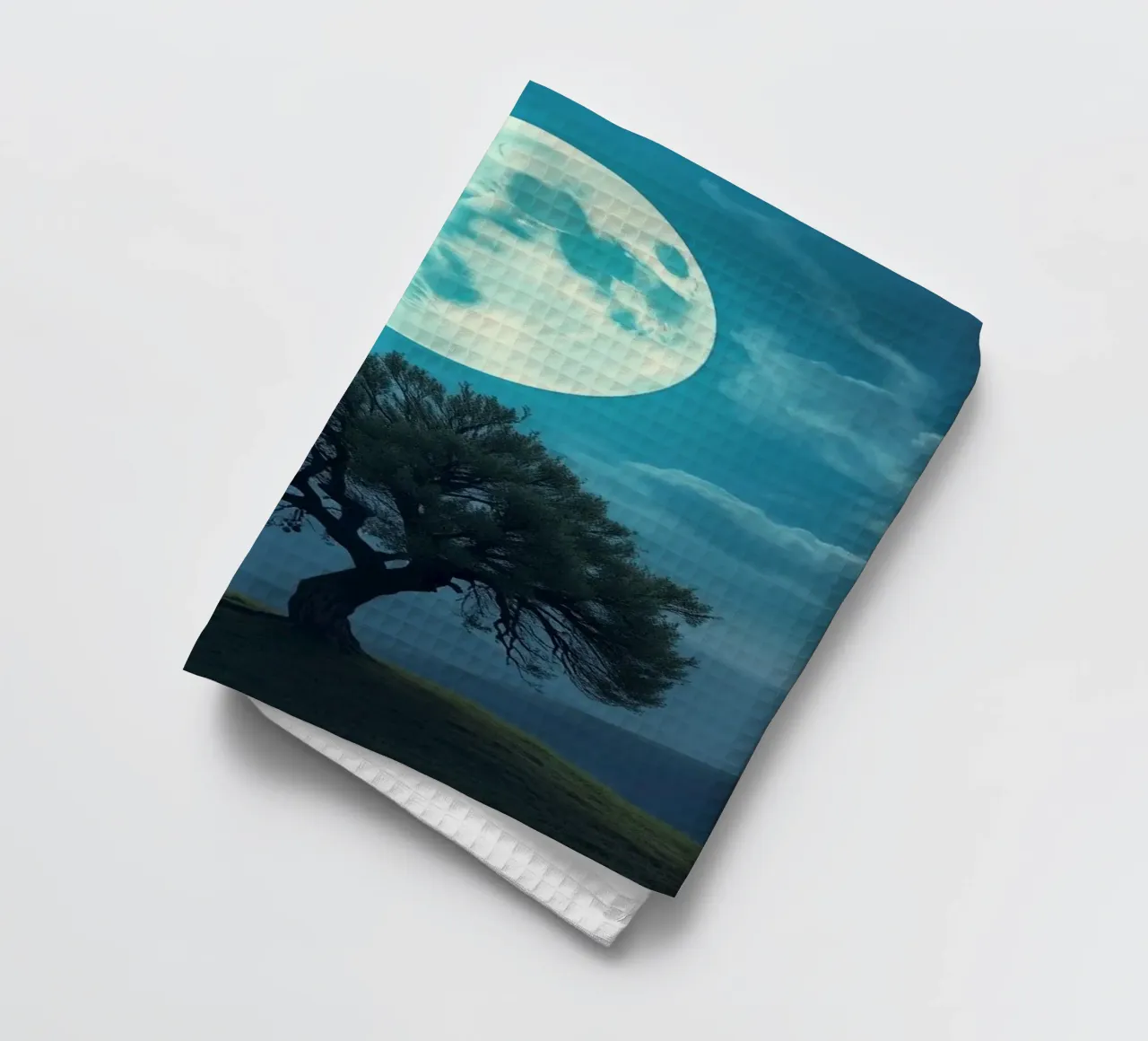 Solitude tranquille : Un olivier torchon de Artistic-shop