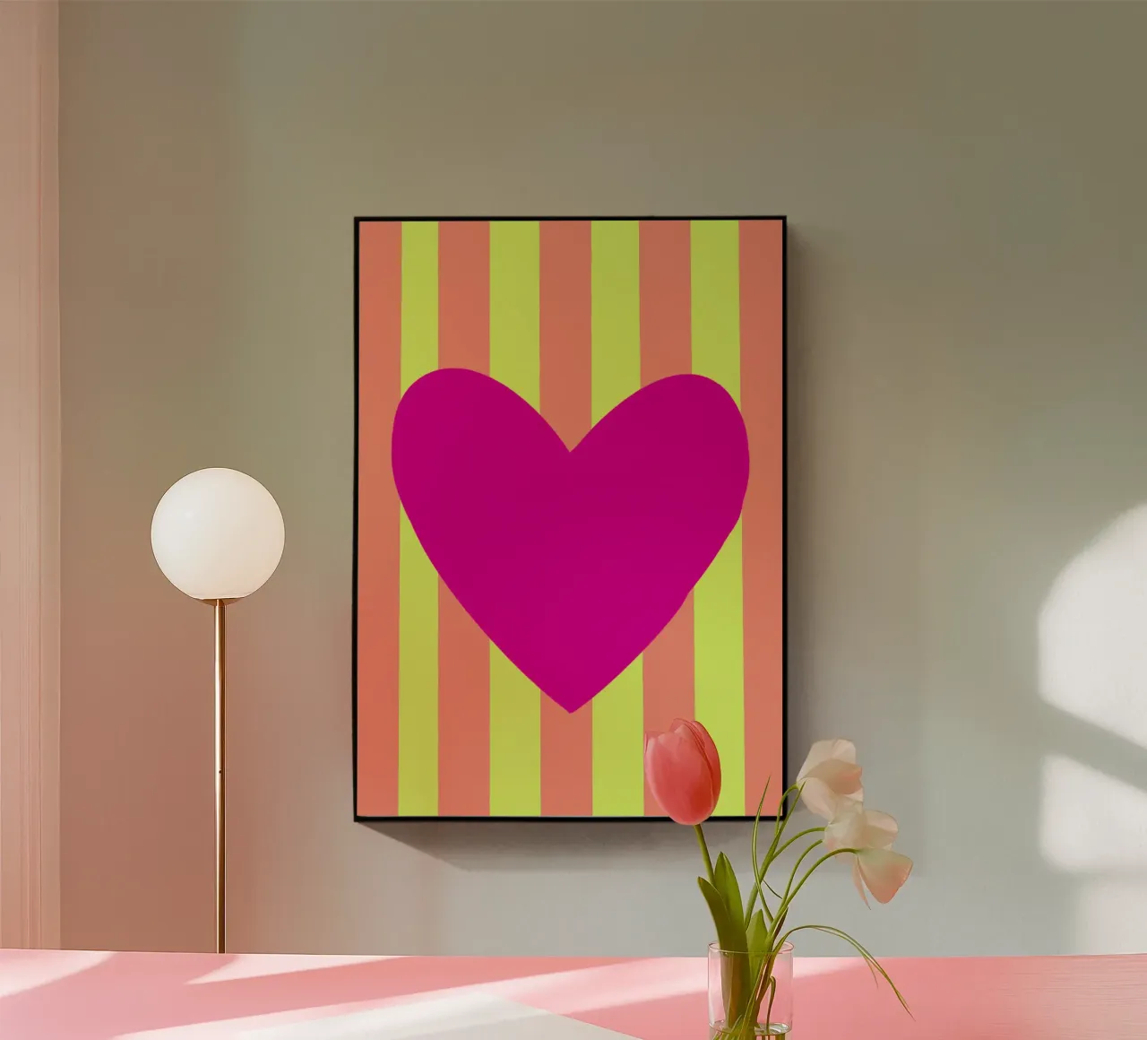 Cuore rosa 02 plexiglass da Art House