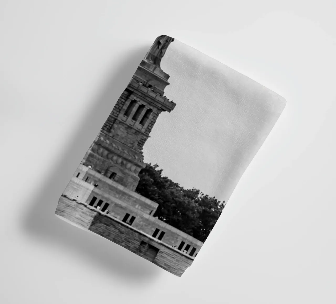 Statue of Liberty Monument B&W Art towel by Carinaprint