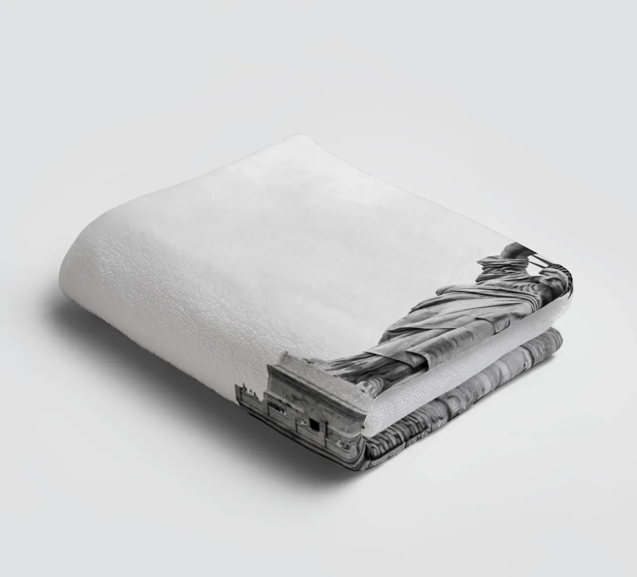 Statue of Liberty Monument B&W Art towel by Carinaprint