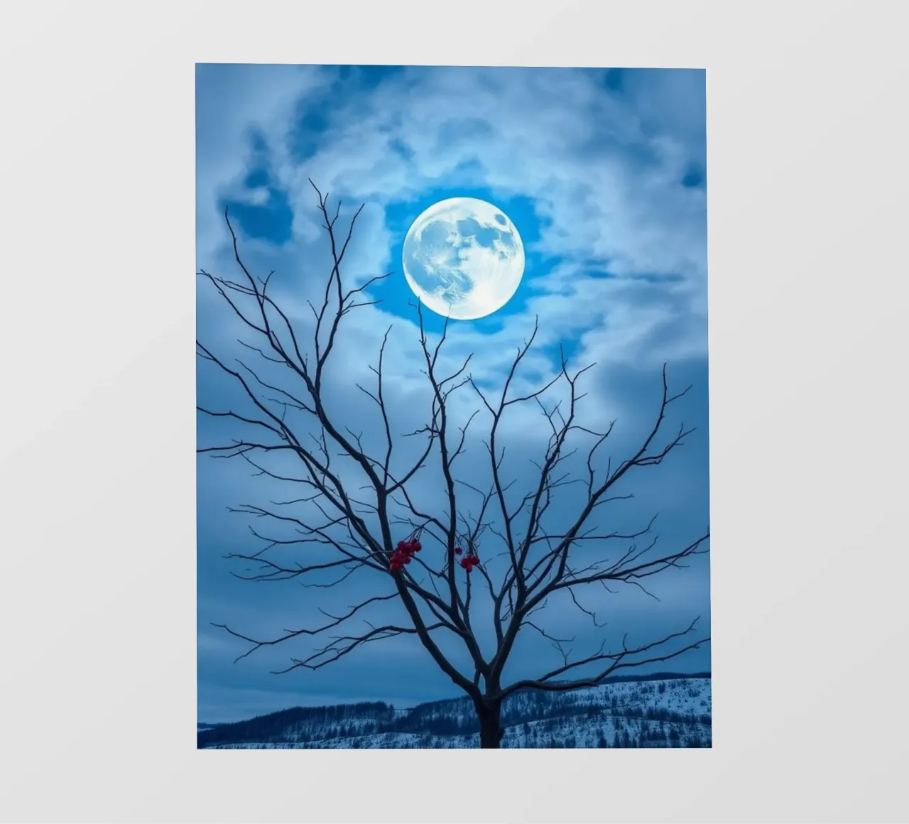 Luna blu d'inverno pellicola backlit da Artistic-shop