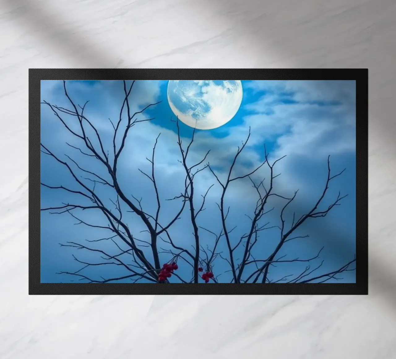 Luna blu d'inverno zerbino da Artistic-shop