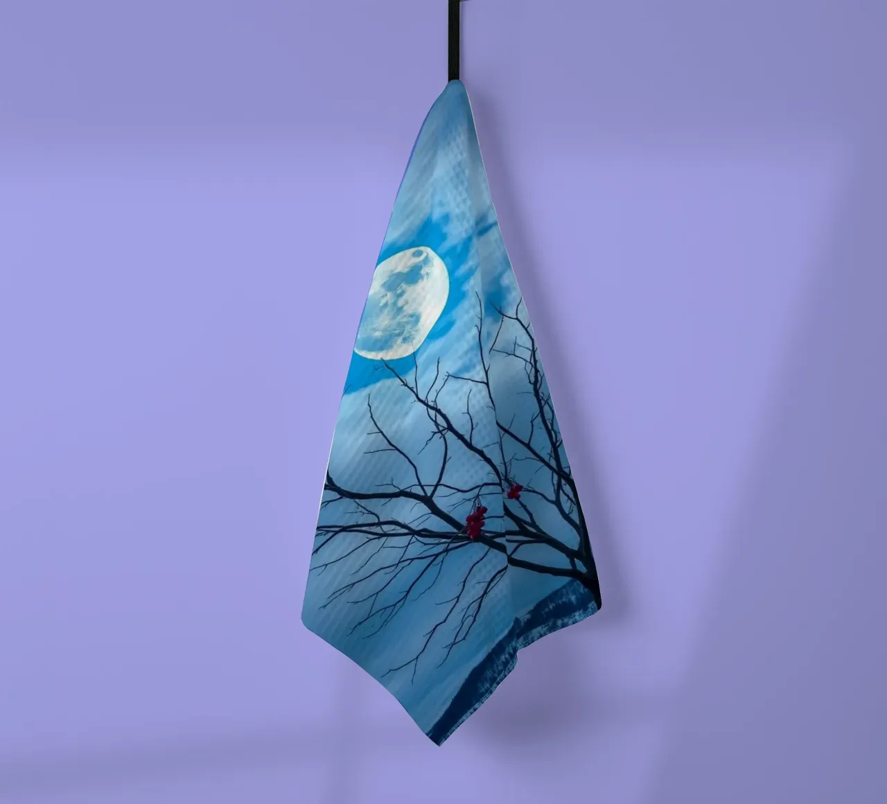 Luna blu d'inverno canovaccio da cucina da Artistic-shop
