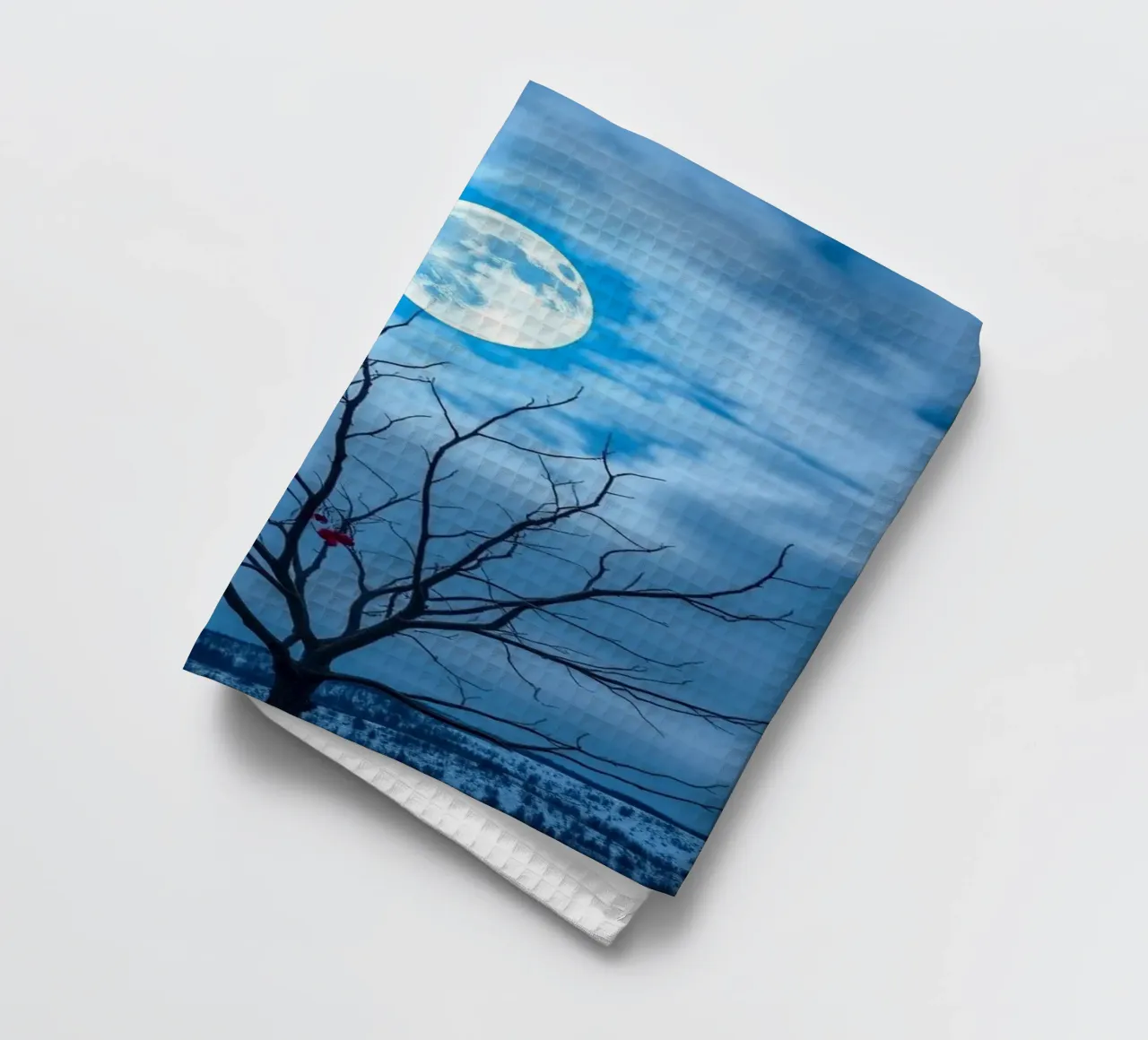 Luna blu d'inverno canovaccio da cucina da Artistic-shop