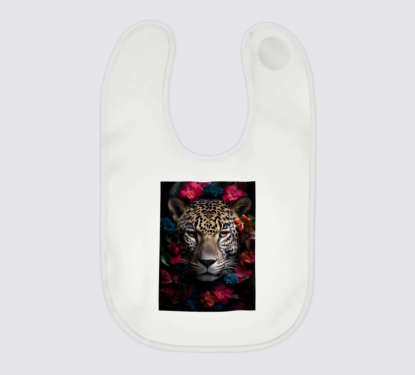 Leopard Blumen 2 Babylätzchen von Mateo