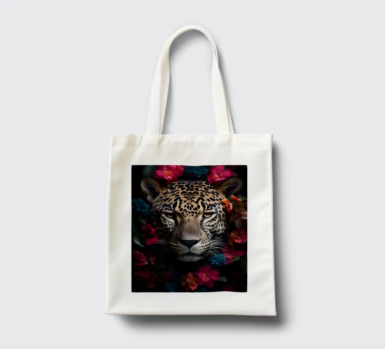 Fiori di leopardo 2 borsa in juta da Mateo