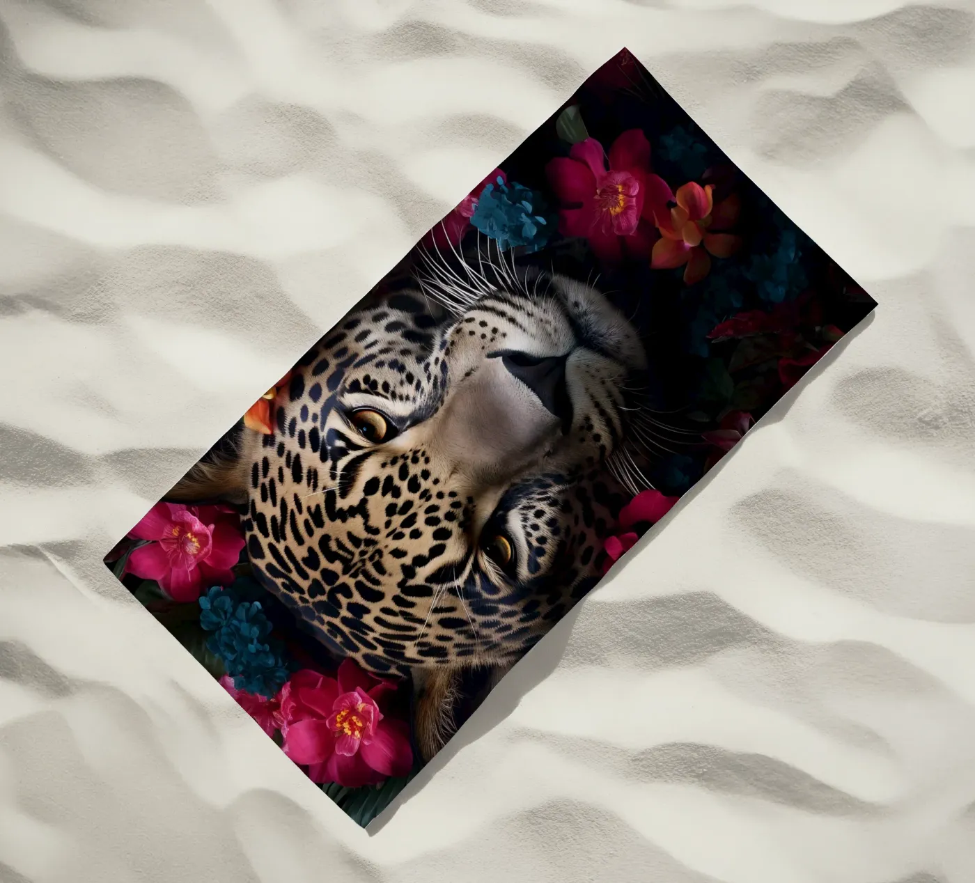 Fiori di leopardo 2 telo mare da Mateo
