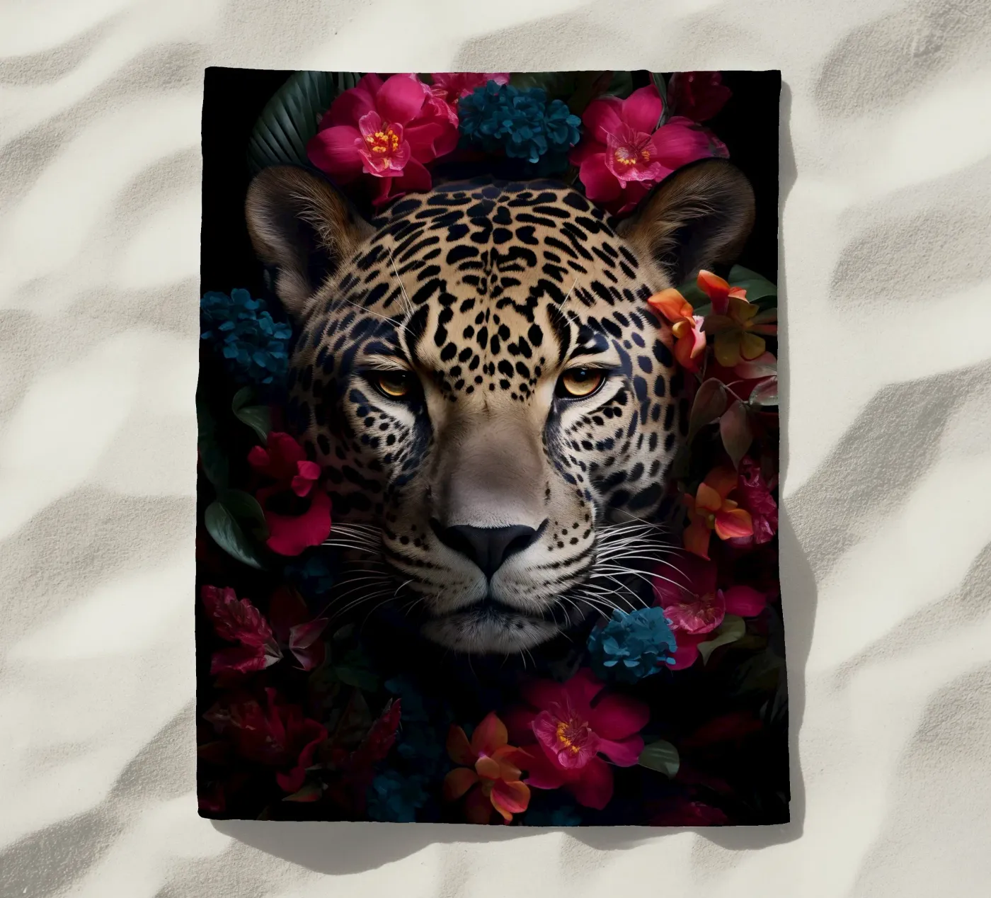 Fiori di leopardo 2 telo mare da Mateo