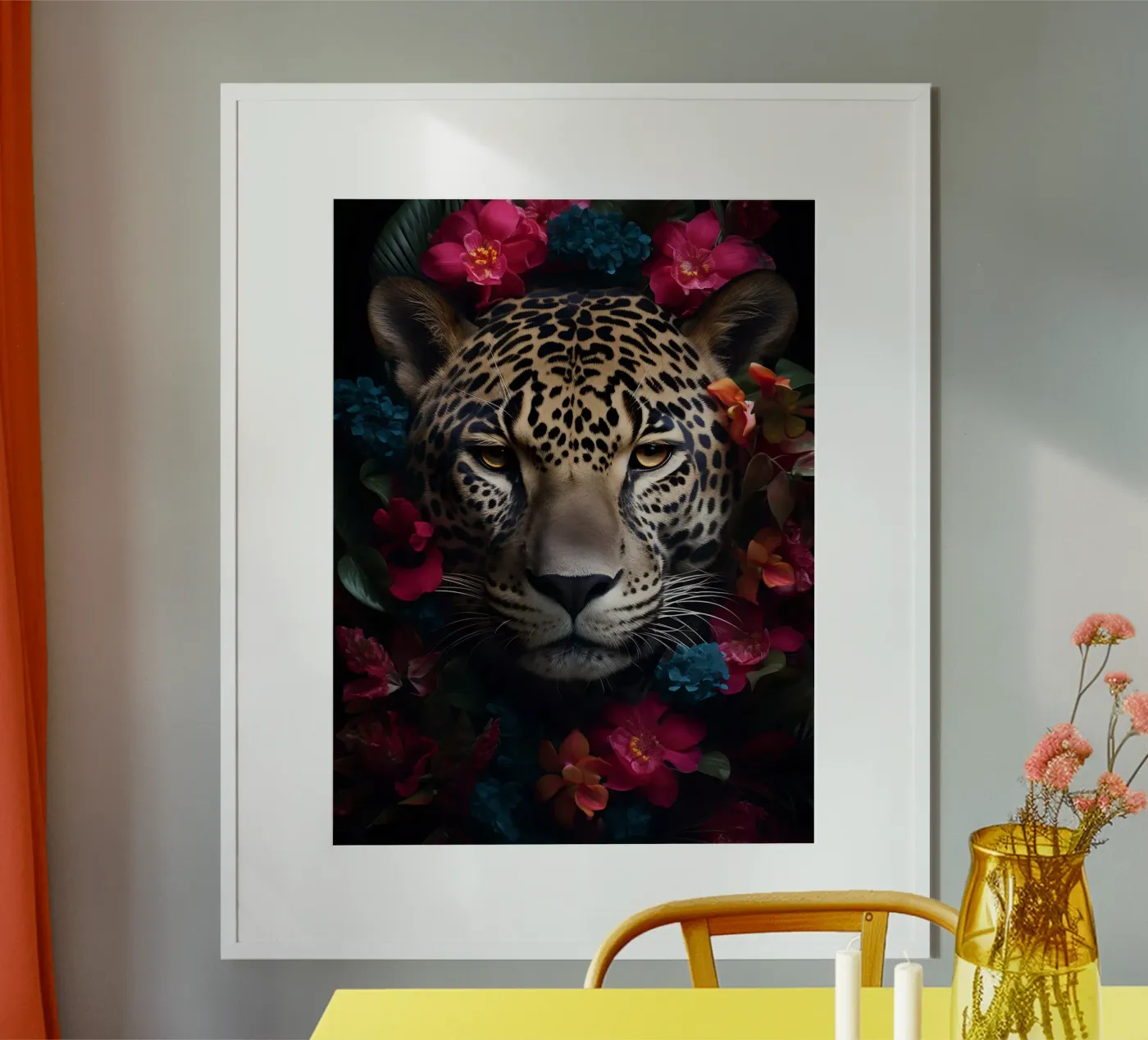 Leopard Blumen 2 Poster von Mateo