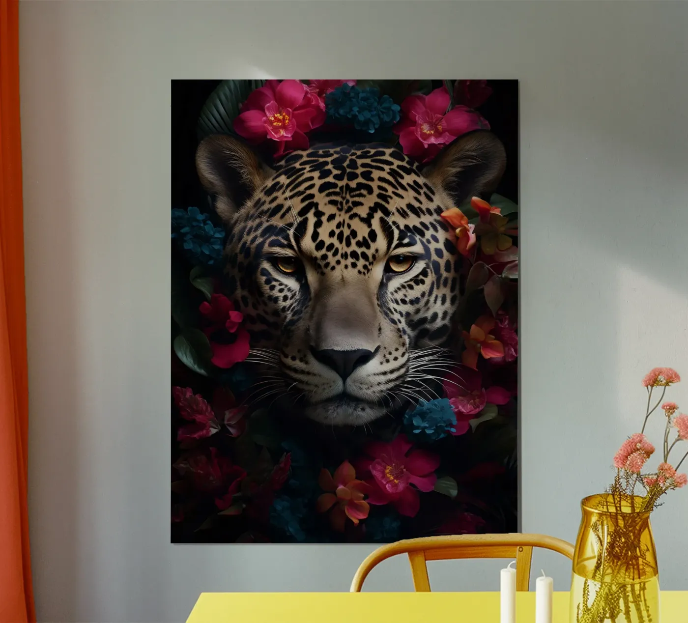 Leopard Blumen 2 Poster von Mateo
