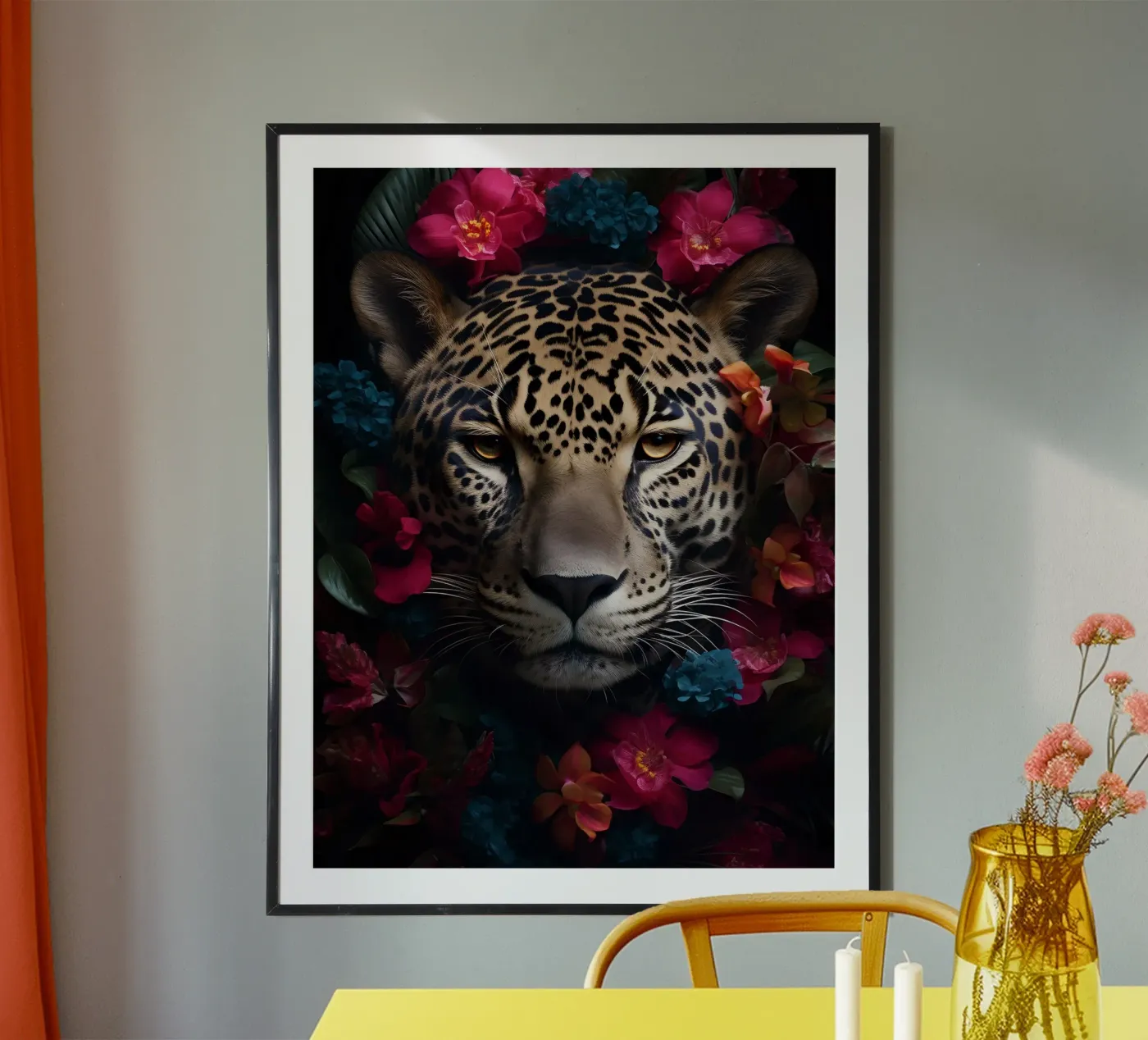 Leopard Blumen 2 Poster von Mateo