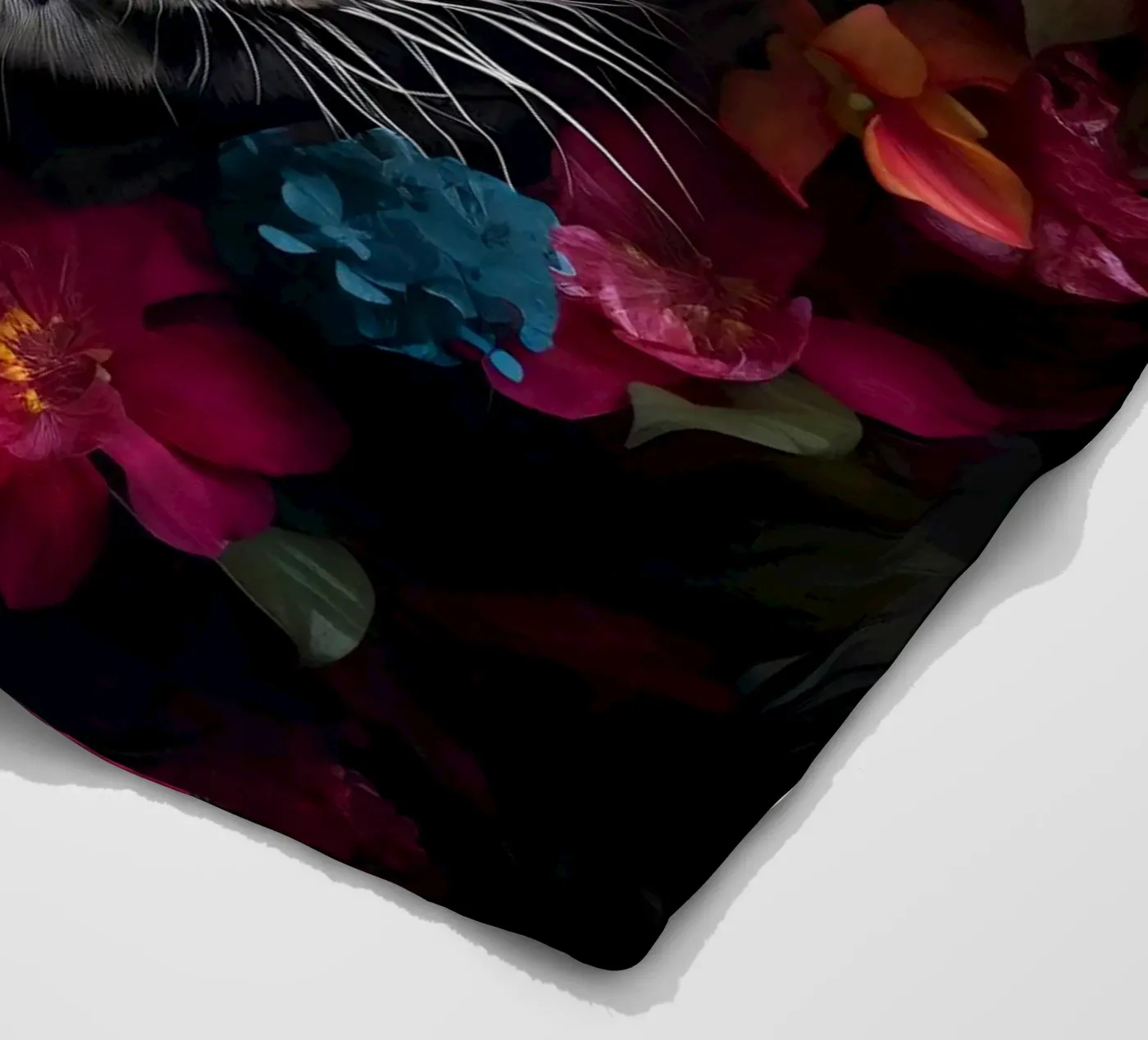 Leopard Blumen 2 Fleecedecke von Mateo