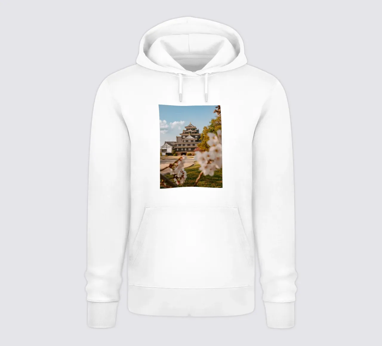 Il castello di Okayama in Giappone felpa con cappuccio da Marcel Bisig