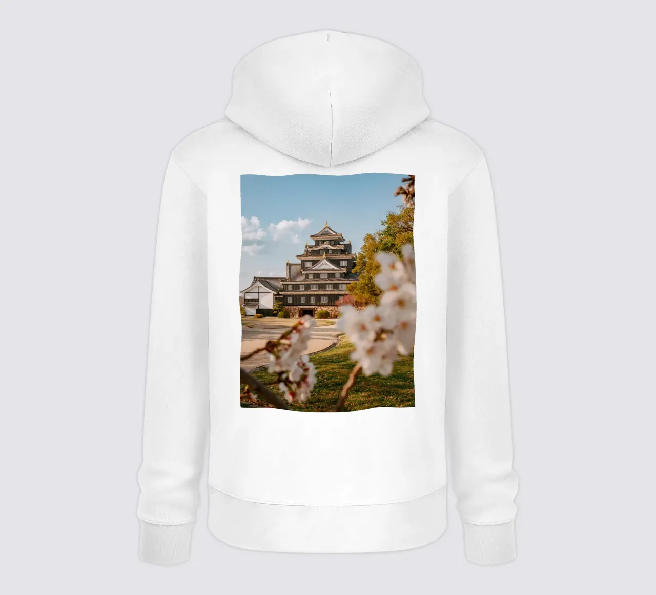 Il castello di Okayama in Giappone felpa con cappuccio da Marcel Bisig