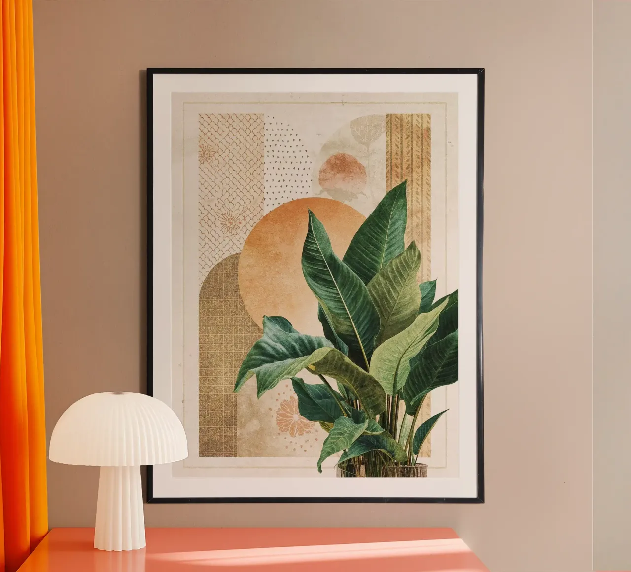 Abstract 65 poster van Shapes and Flowers