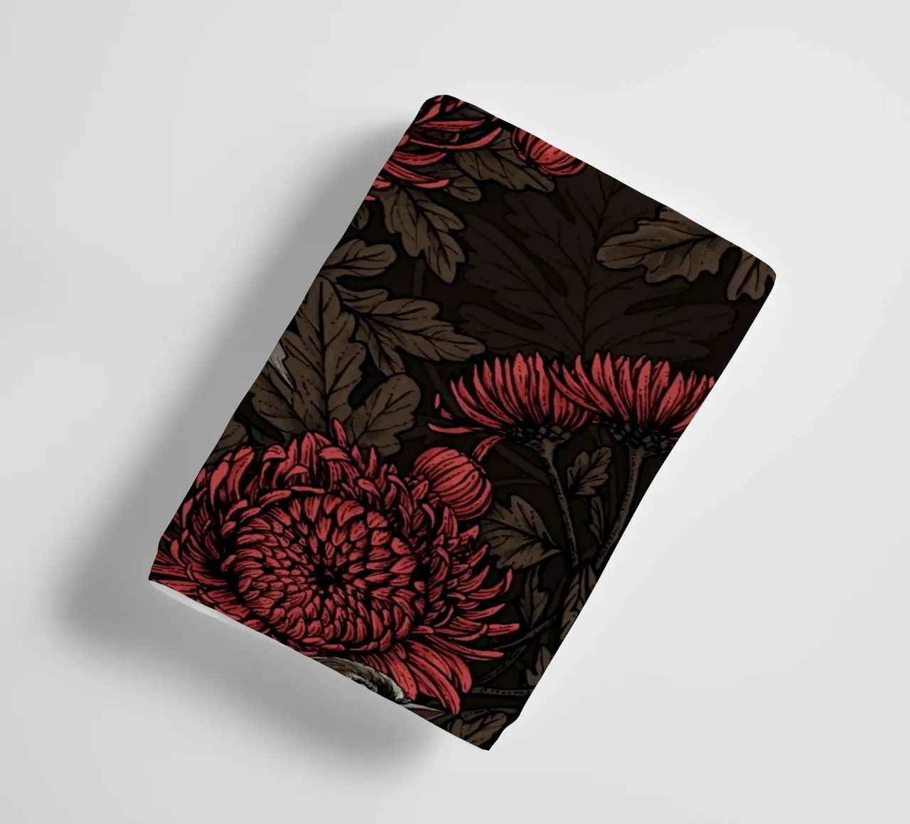 Redstarts in the chrysanthemums in brown and red towel by Painted Nature