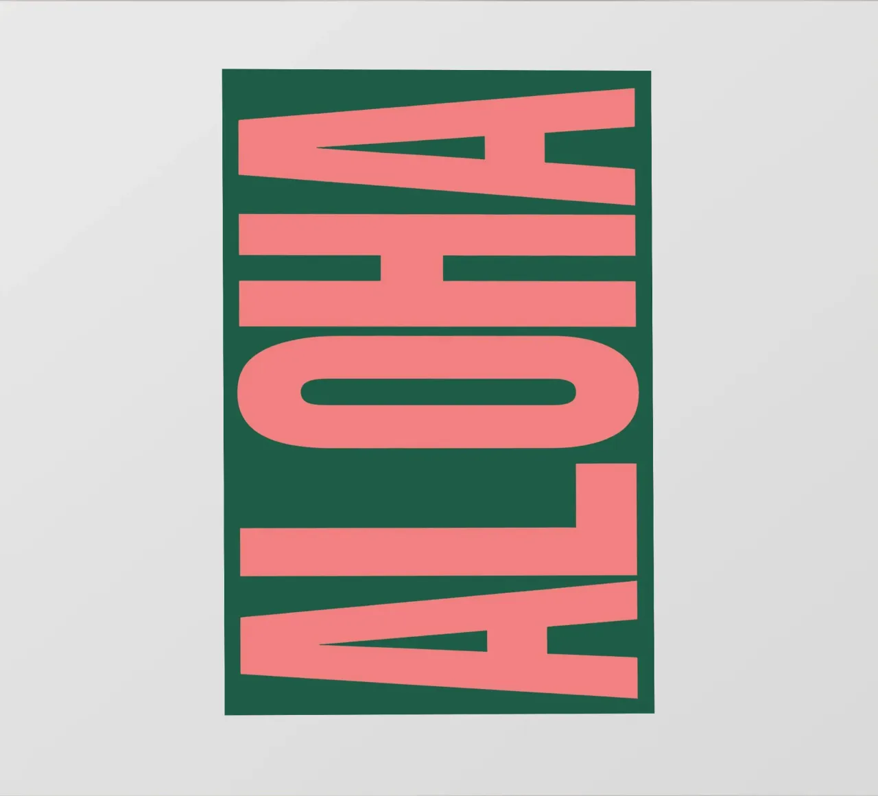Aloha Typography telo in pvc da Attaboy Dsgn