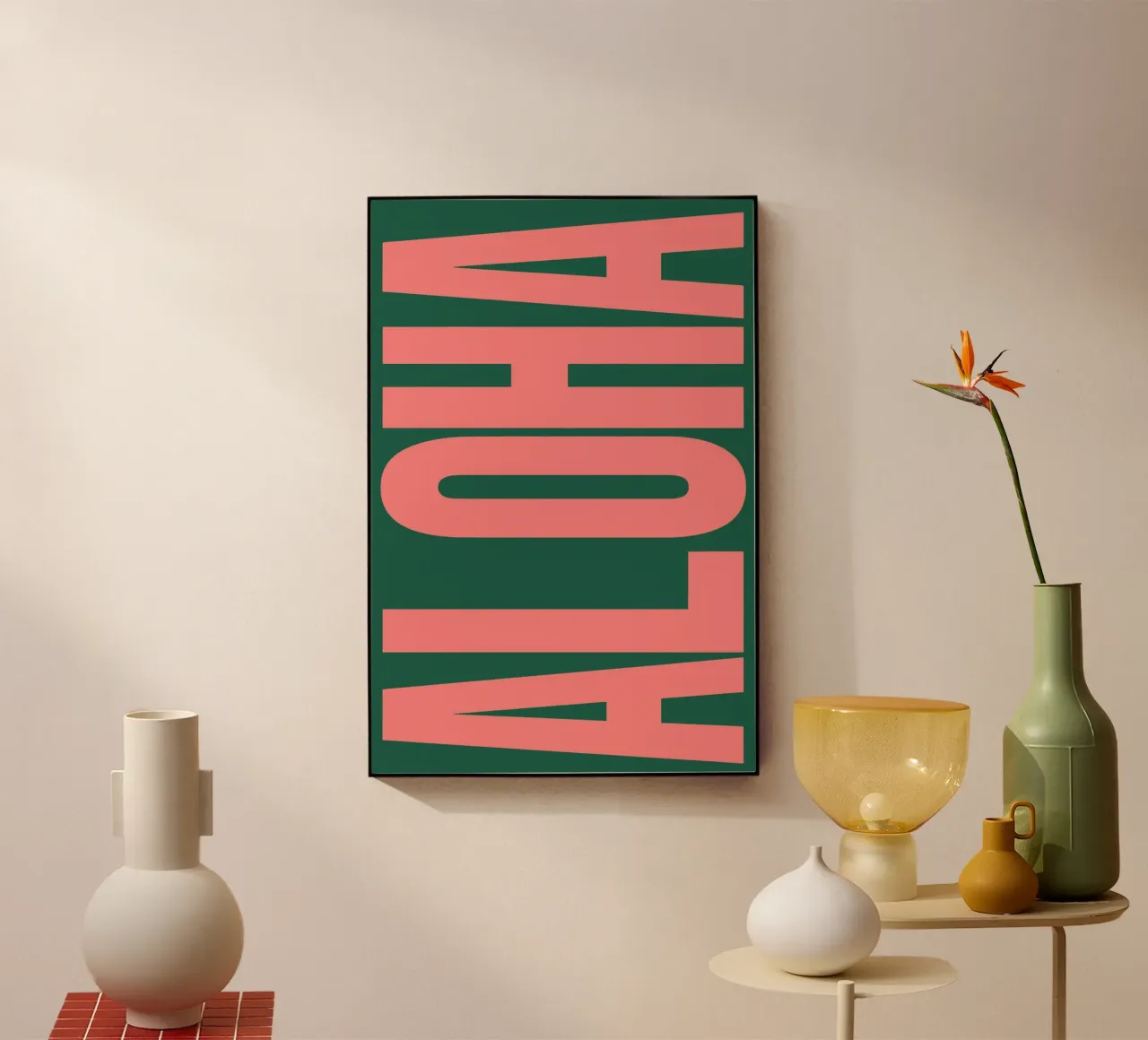 Aloha Typography plexiglass da Attaboy Dsgn