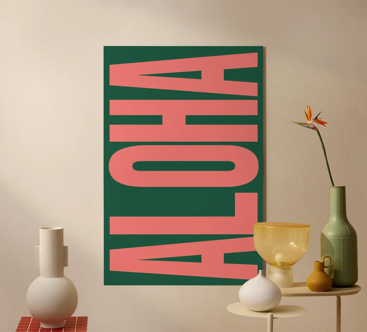 Aloha Typography plexiglass da Attaboy Dsgn