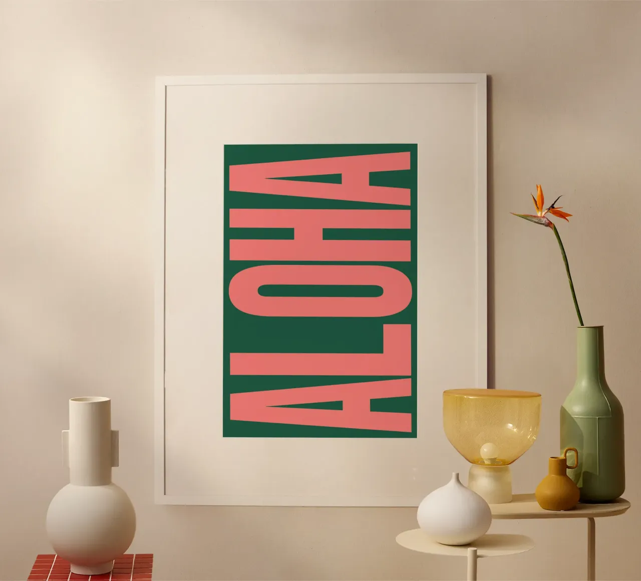 Aloha Typography poster da Attaboy Dsgn
