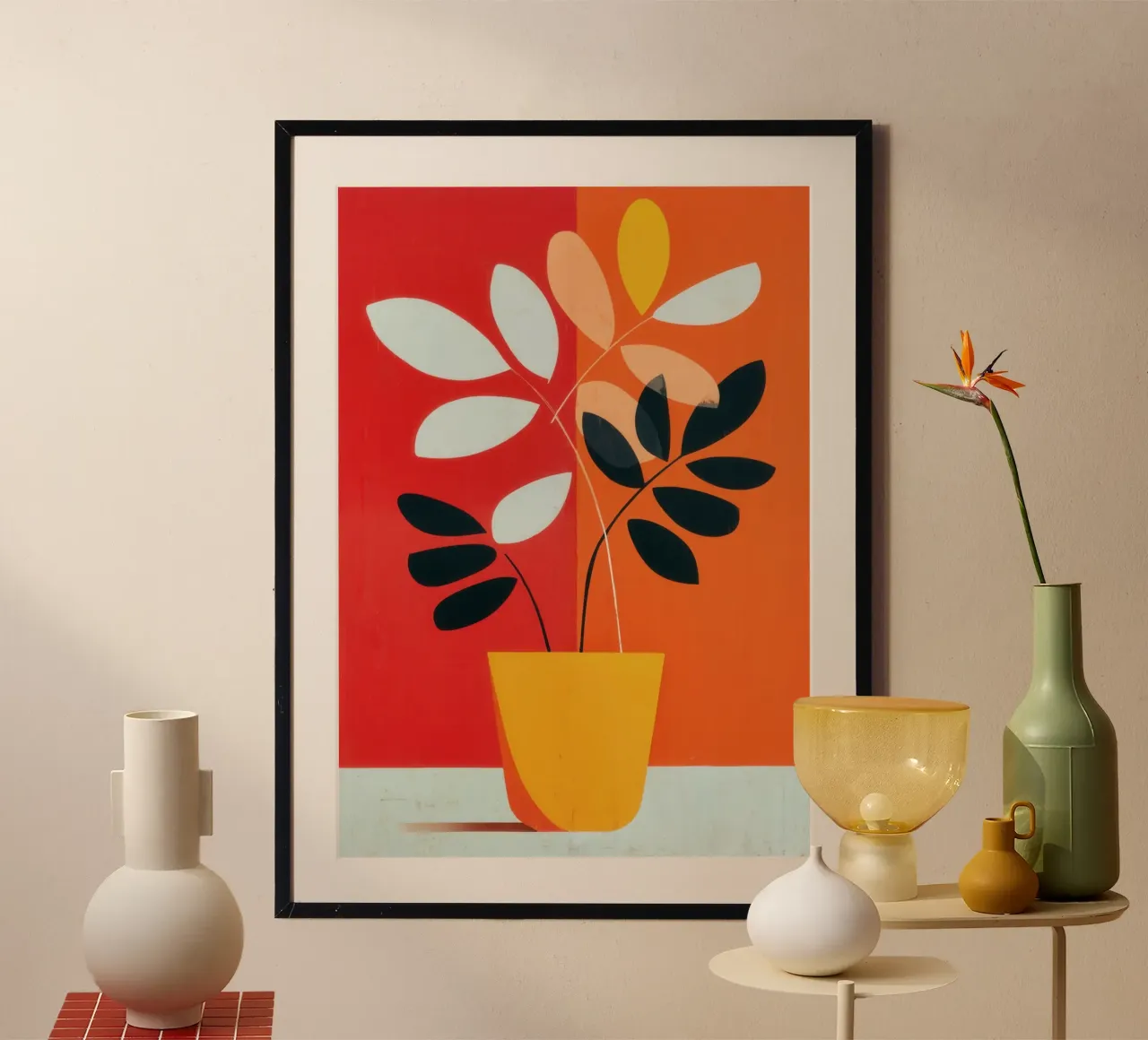 Composizione floreale di metà secolo carta hahnemühle da La Collagerie