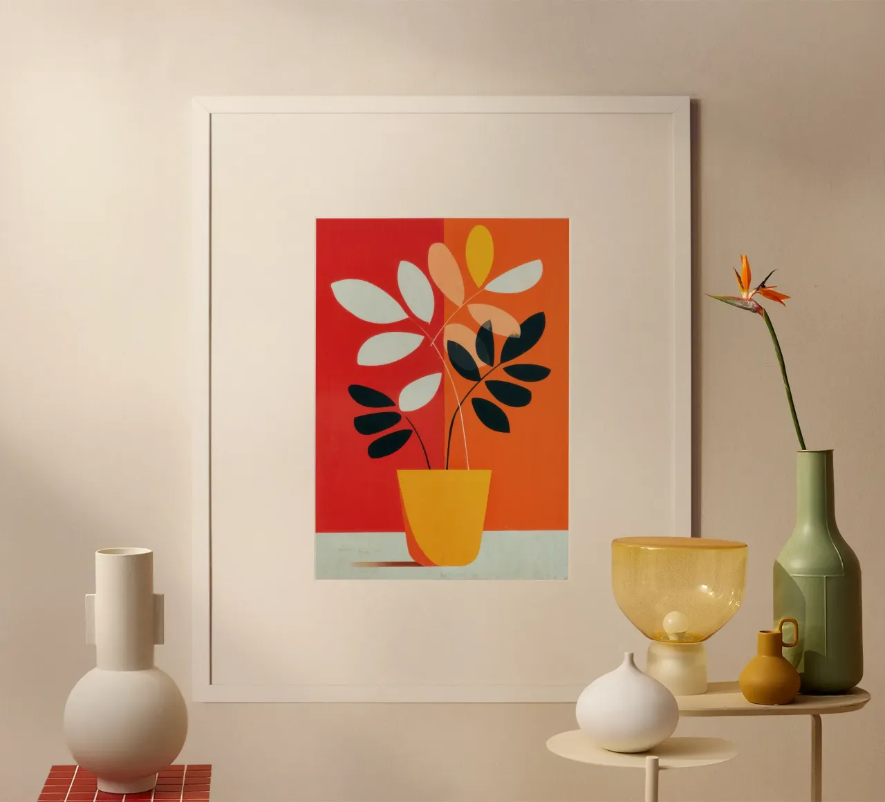 Composizione floreale di metà secolo carta hahnemühle da La Collagerie
