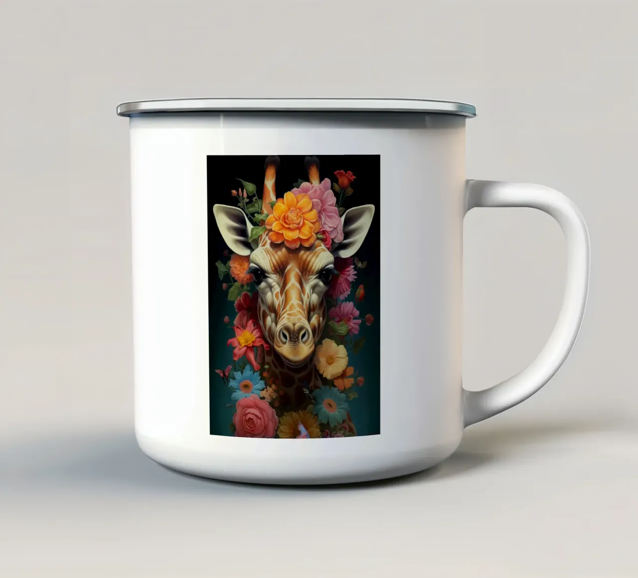 Fiori di giraffa tazza in smalto da Mateo