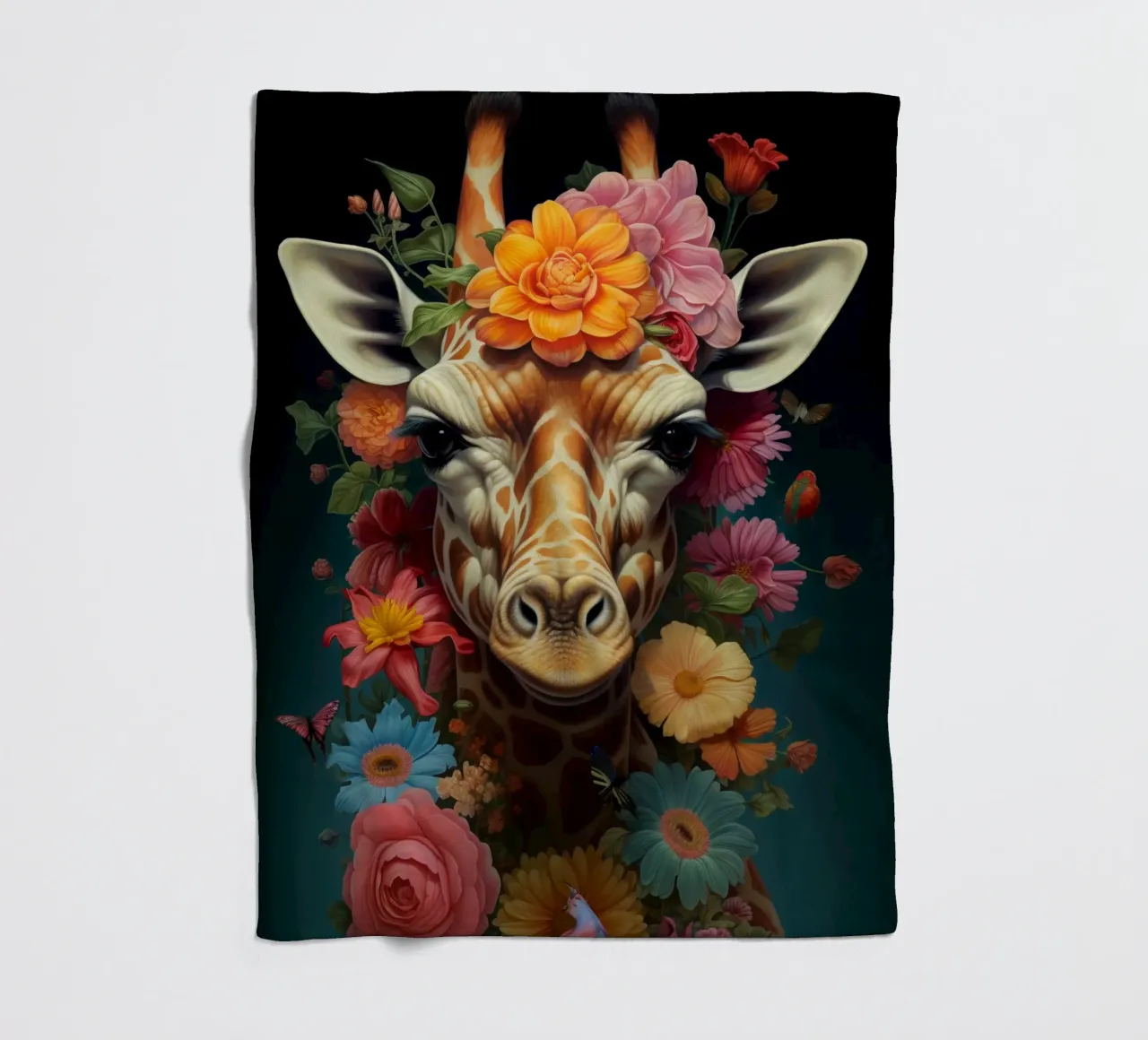 Fiori di giraffa coperta in pile da Mateo