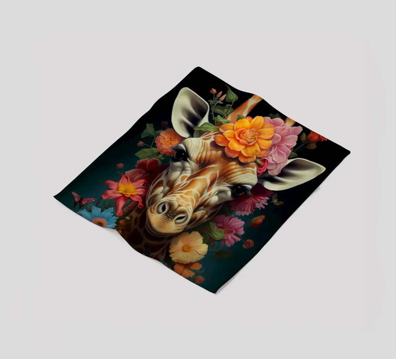 Fiori di giraffa coperta in pile da Mateo