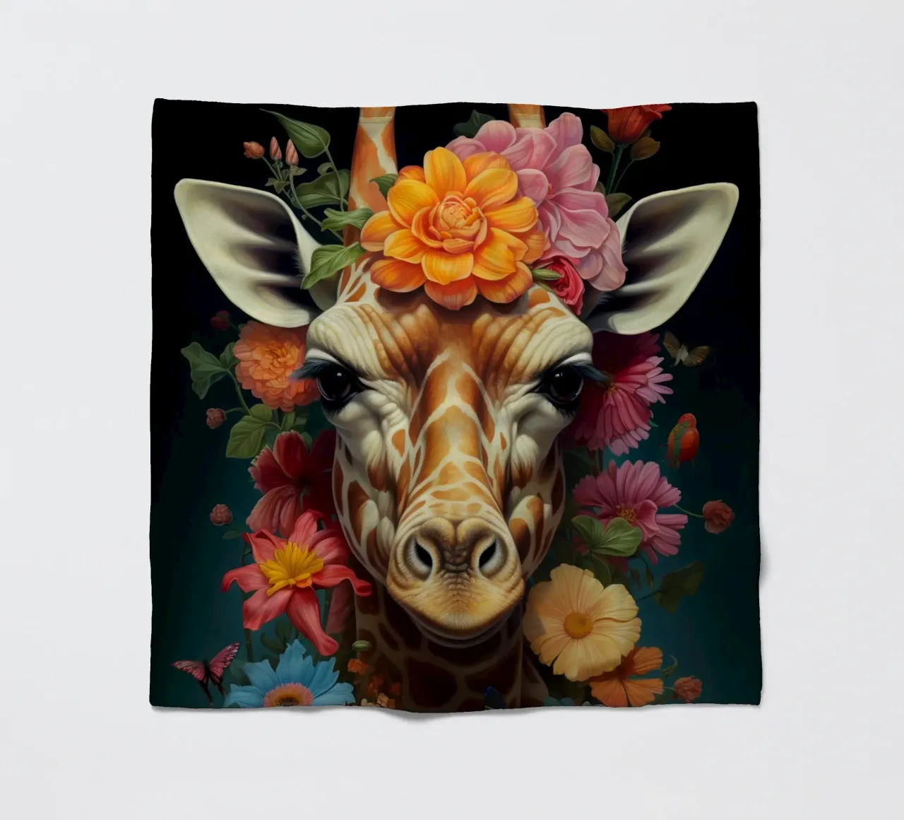 Fiori di giraffa coperta in pile da Mateo