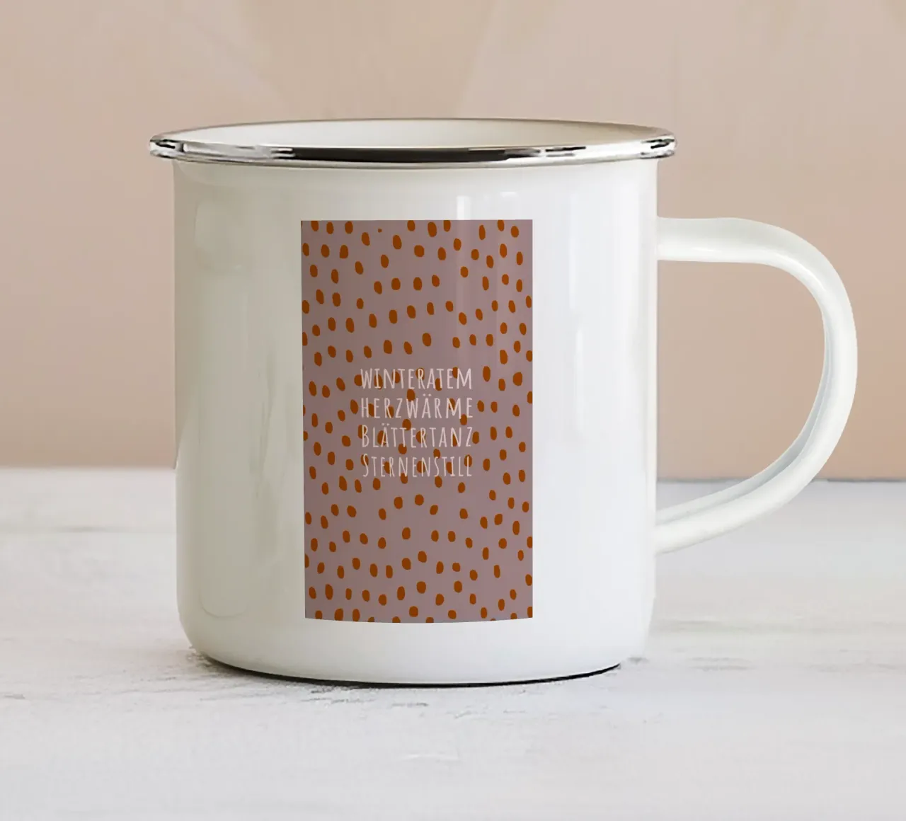 Herbstpoesie tazza in smalto da FRICKE DESIGN