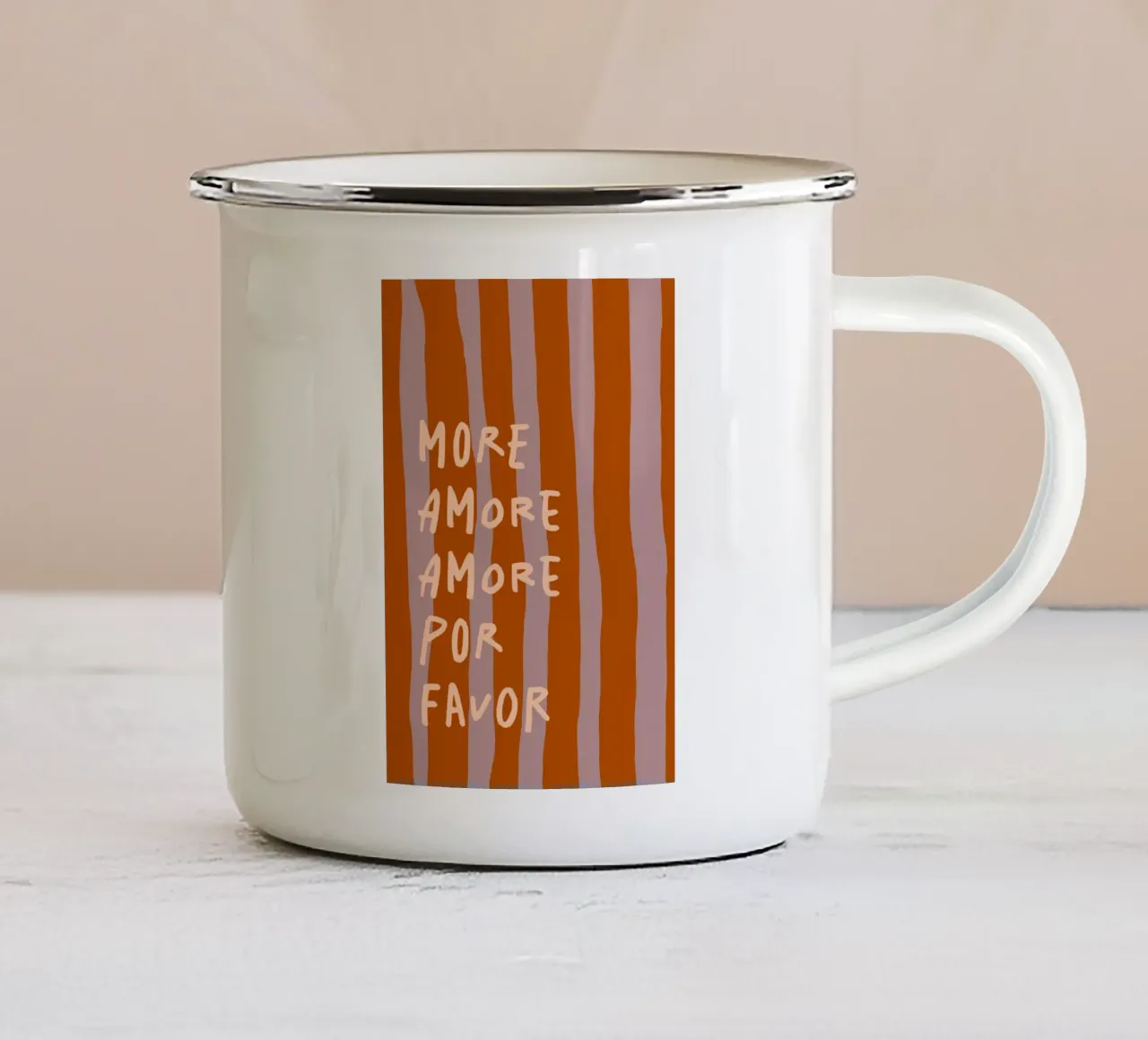 more amore (autumn style) emaille mok van FRICKE DESIGN