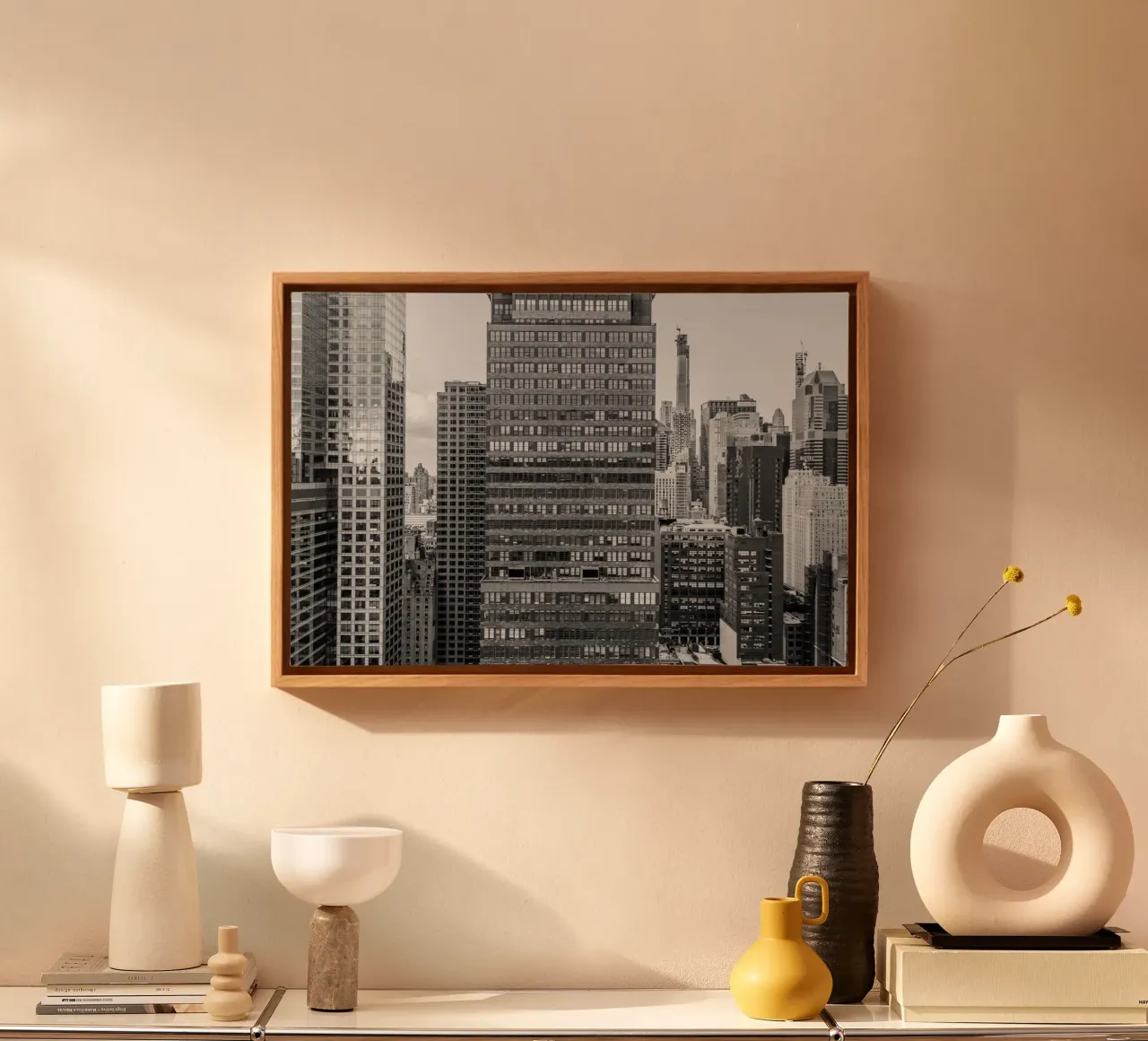 Amore per lo skyline di New York tela con Cornice a cassetta da Carinaprint