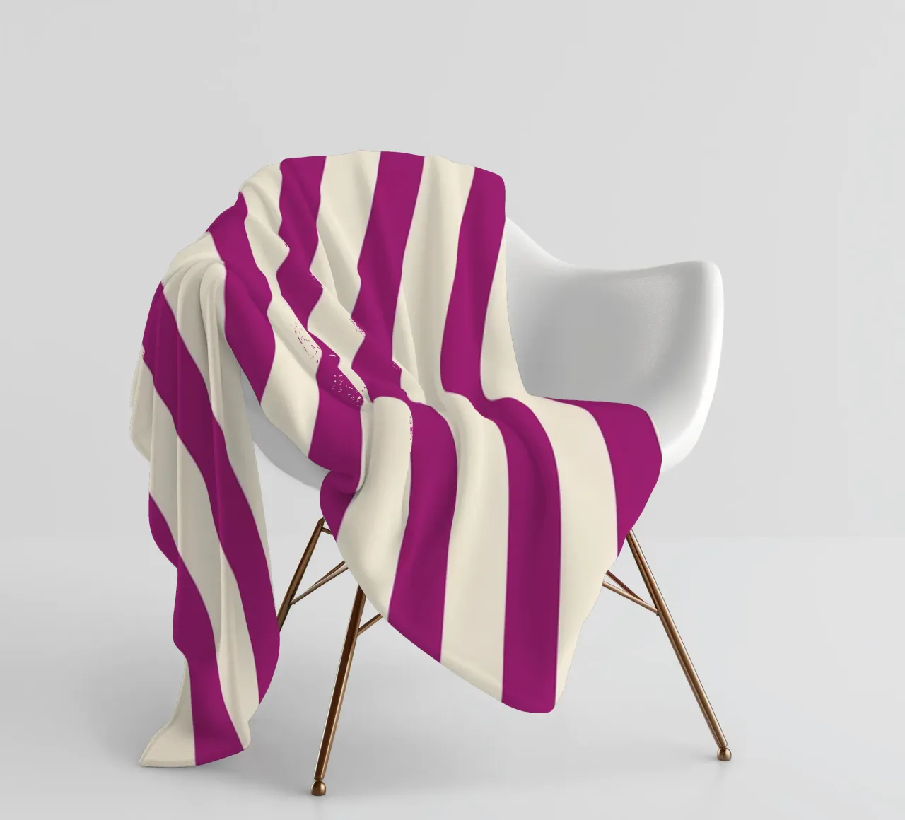 Retro Charming Magenta Stripes coperta in pile da TijanaArtStudio88